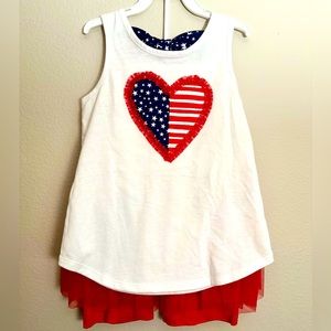 Epic Threads Little Girls Red White & Blue Two Piece Set